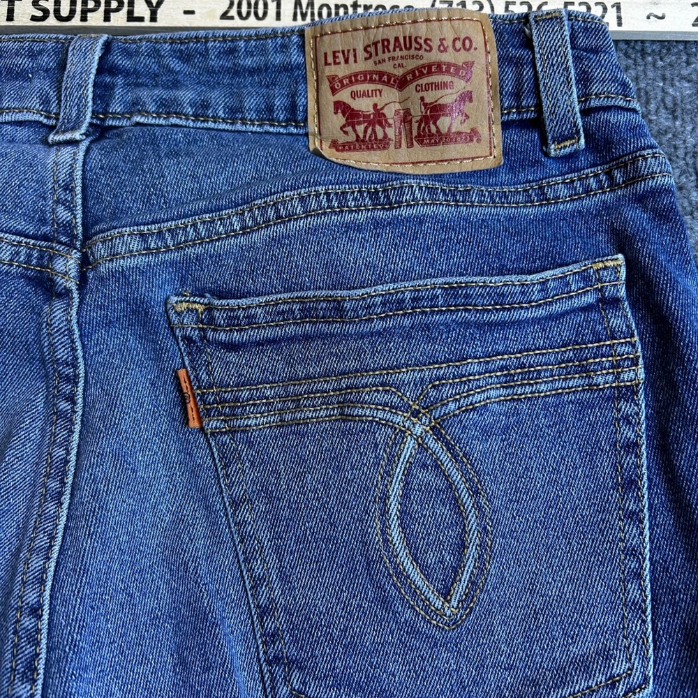 Levi's Jeans Womens Size 31 Blue Vintage High Rise Skinny Front Seam Orange Tab - Picture 8 of 10